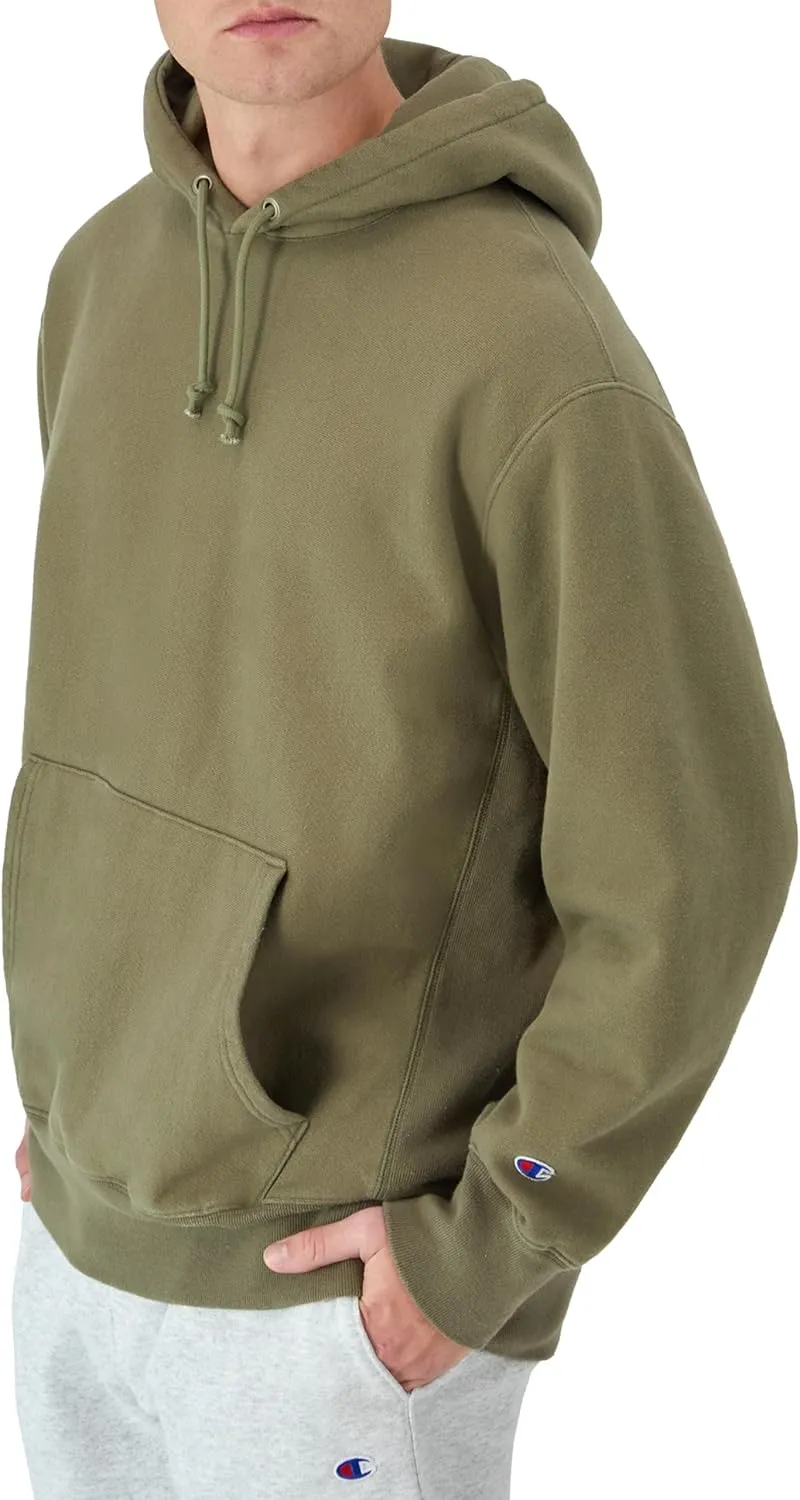Champion Men's Hoodie, Reverse Weave, Fleece Comfortable Pullover Sweatshirt For Men