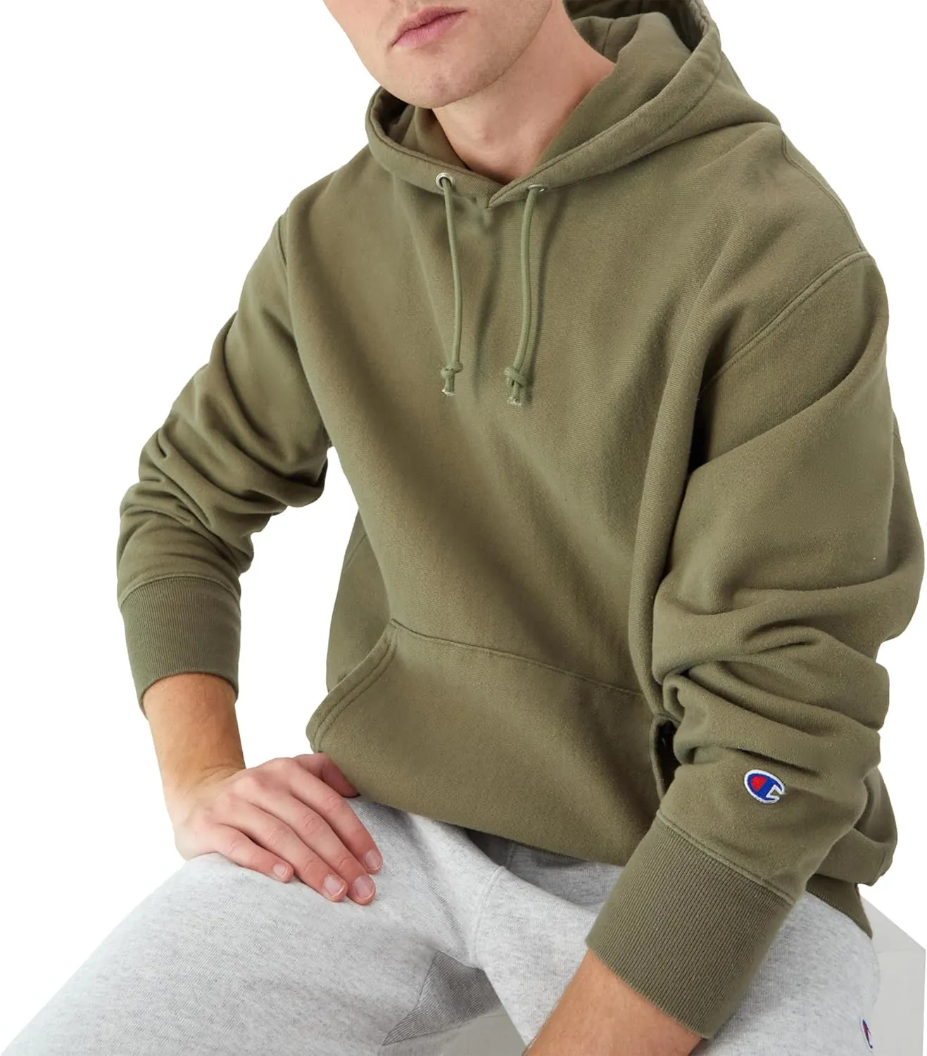 Champion Men's Hoodie, Reverse Weave, Fleece Comfortable Pullover Sweatshirt For Men