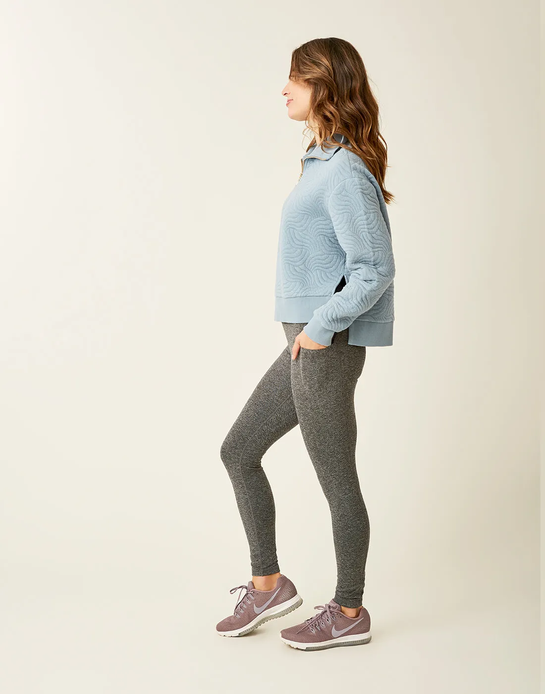 Incline Tight: Black Grey Herringbone