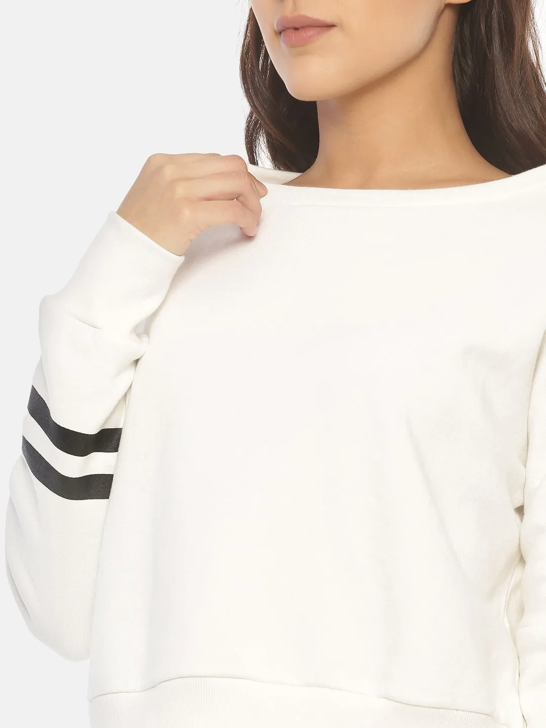 IS.U White Oversized Sweatshirt