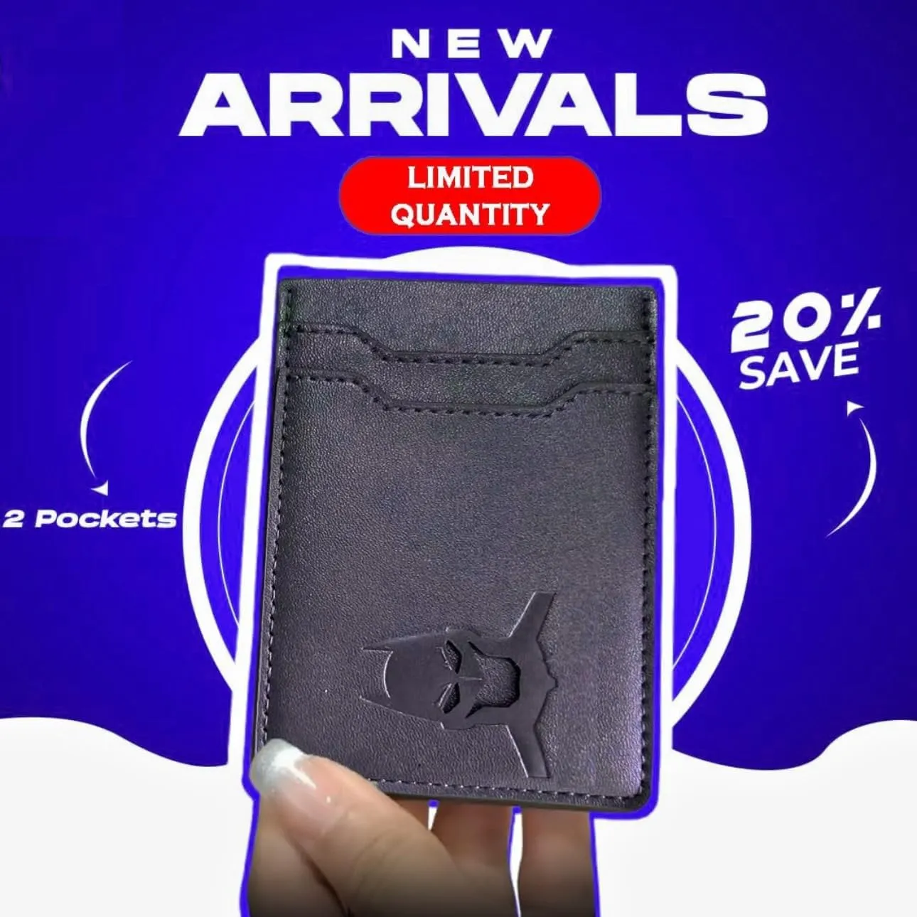 Leather Hero ID Wallet for Men and Woman - Stylish Superhero Design, Durable Bifold Wallet with Multiple Card Slots, Cash Compartment, and Iconic Logo - Gift for All (Batmen)