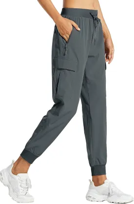 Libin Women's Cargo Joggers Lightweight Quick Dry Hiking Pants Athletic Lounge Casual Travel Petite/Regular/Tall