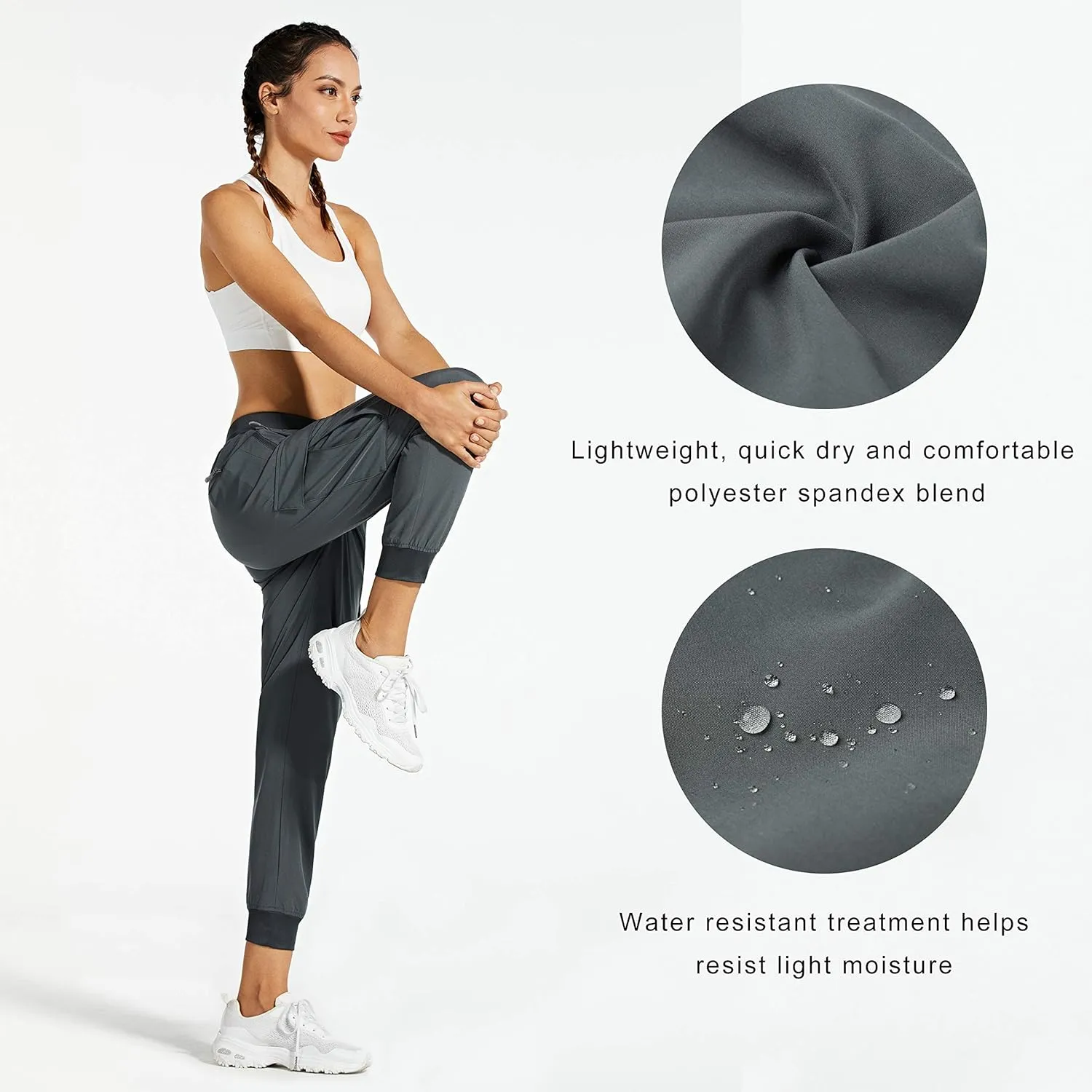 Libin Women's Cargo Joggers Lightweight Quick Dry Hiking Pants Athletic Lounge Casual Travel Petite/Regular/Tall