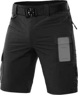 Moosehill Men's Hiking Cargo Shorts Quick Dry Work Shorts for Men Casual Tactical with 7 Pockets Waterproof No Belt
