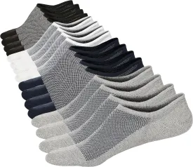 Mottee&Zconia No Show Socks for Unisex Mens Womens Low Cut No See Liner Invisible Ankle Cotton Socks
