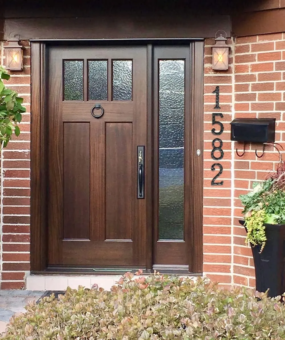 NACH House Numbers for Outside, 8 inch Black Address Numbers for House - Number 9 - Rustic Numbers for Outside with Mounting Hardware