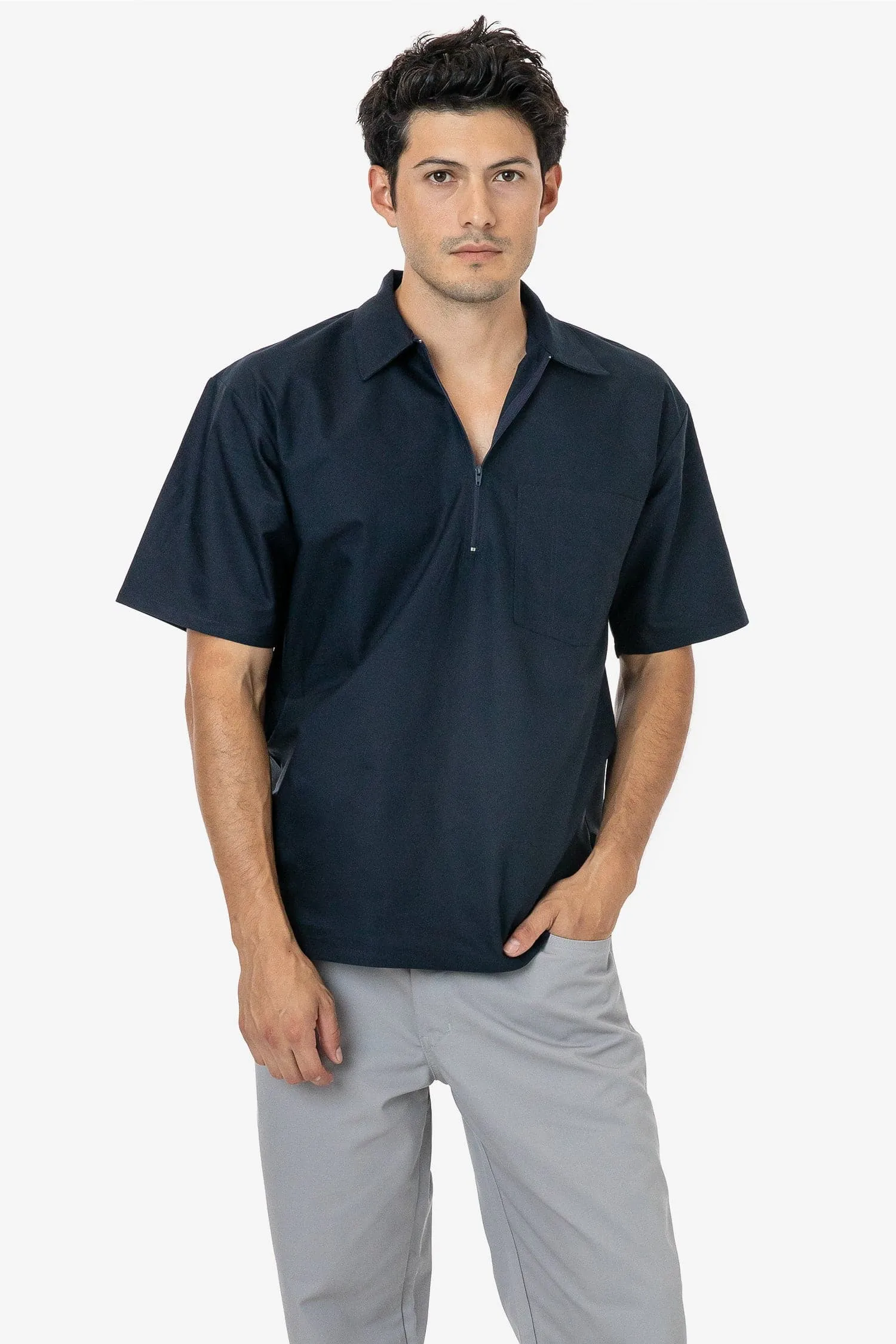 RCP409 - Oxford Zip-Up Work Shirt