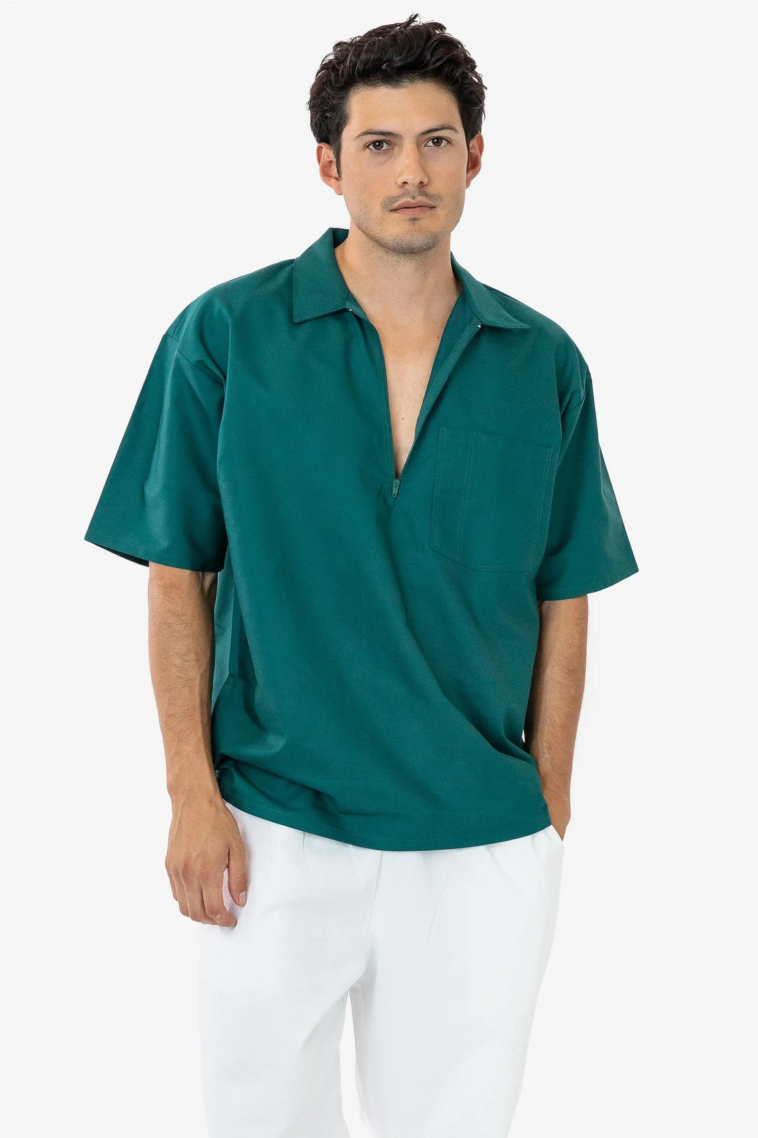 RCP409 - Oxford Zip-Up Work Shirt