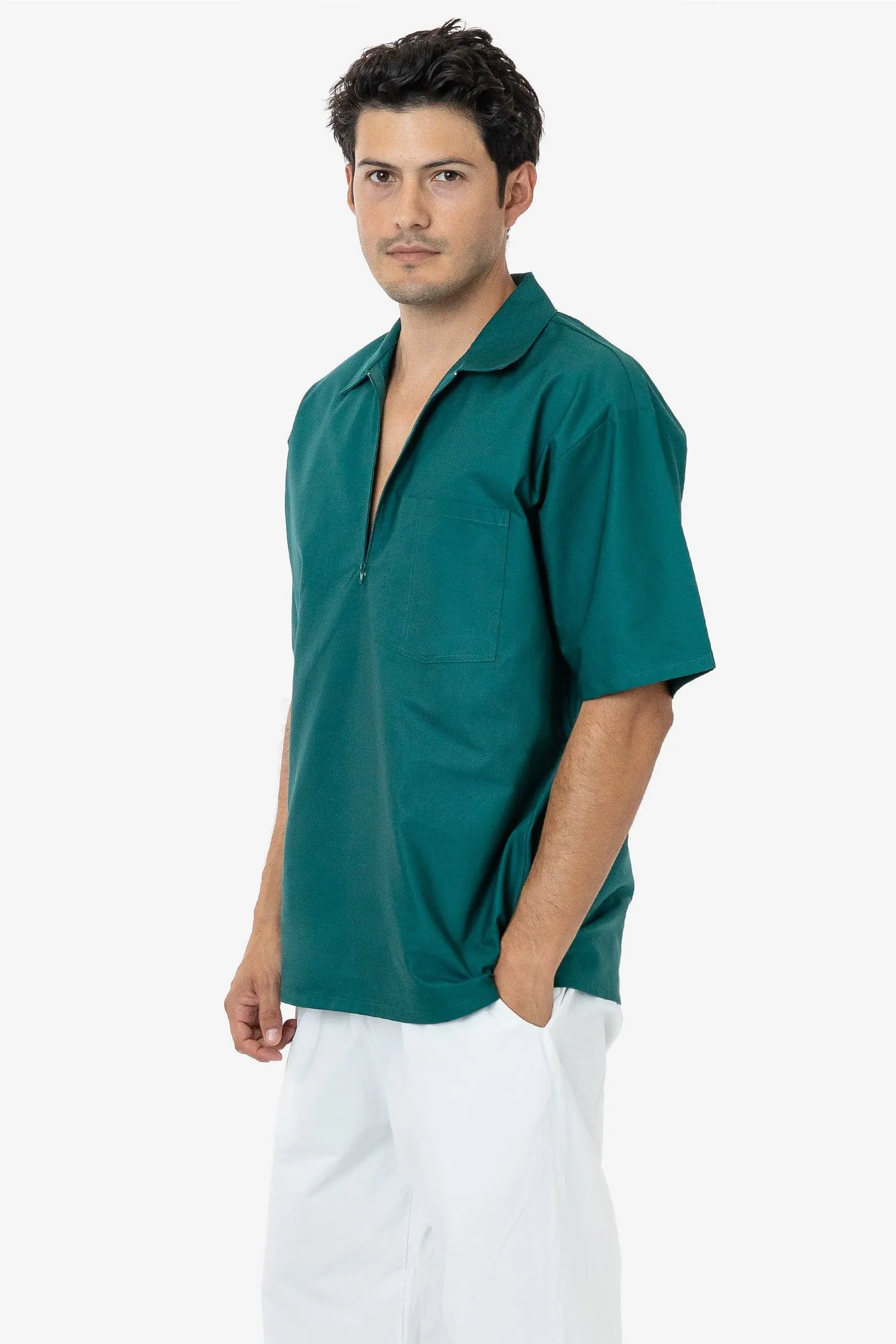 RCP409 - Oxford Zip-Up Work Shirt