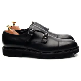 'William' Black Leather Double Monk Strap UK 9 E