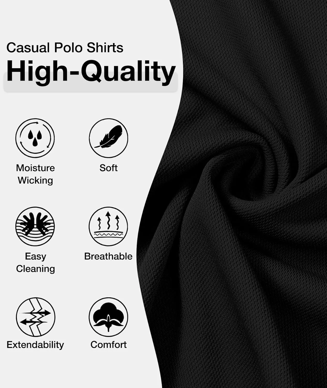 ZITY Mens Polo Shirts Casual Short Sleeve Athletic T-Shirts Classic Contrast Collar Shirt with Pocket